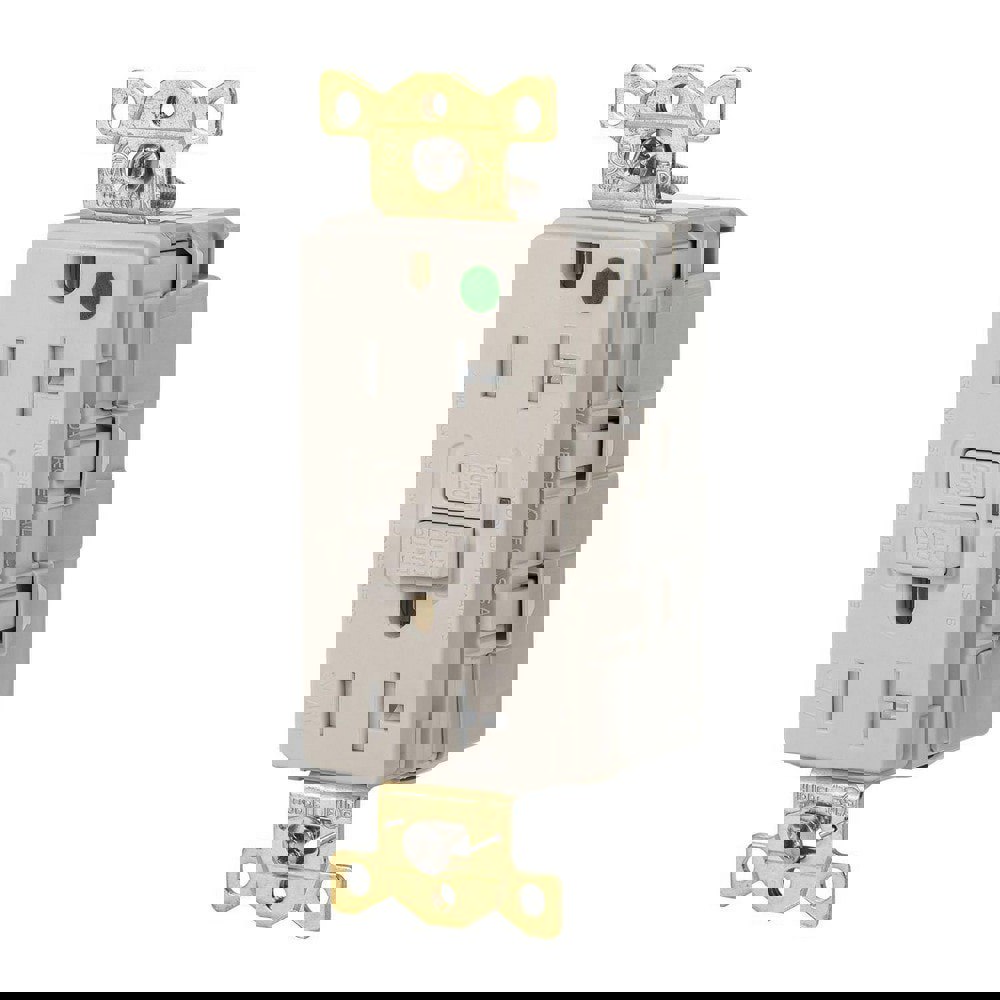 GFCI Receptacles; Grade: Commercial; Hospital ; Receptacle Type: Duplex ; NEMA Configuration: 5-20R ; Amperage: 20 ; Reset Type: Manual ; Wiring Method: Wiring Module